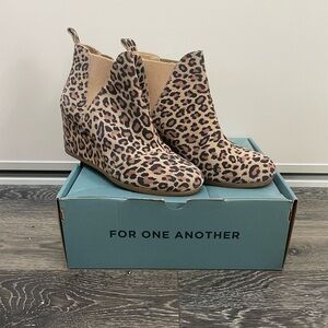 Toms Brown Wedge Shoes with Suede Finish